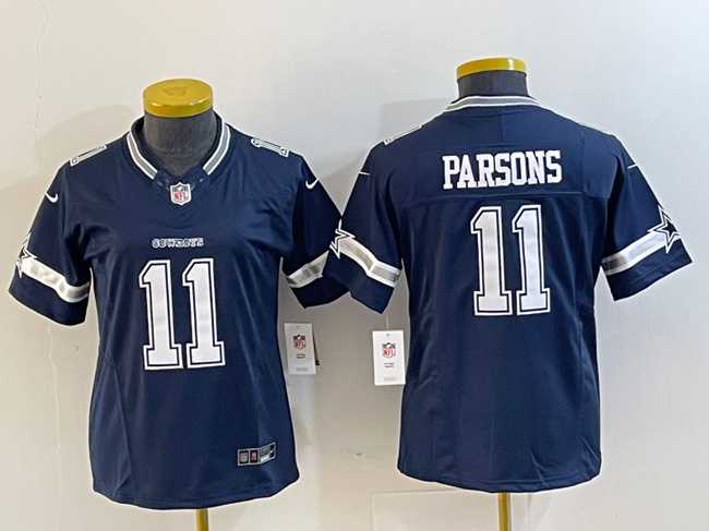 Women%27s Dallas Cowboys #11 Micah Parsons Navy 2023 F.U.S.E. Limited Stitched Jersey(Run Small)->los angeles rams->NFL Jersey